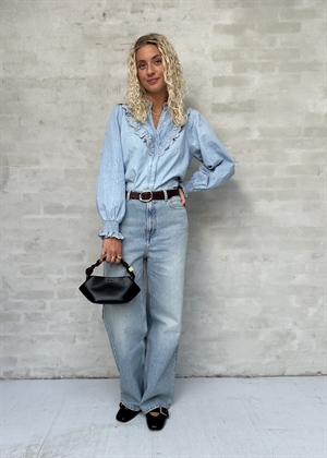 Degas denim bluse Light Blue Neo Noir 